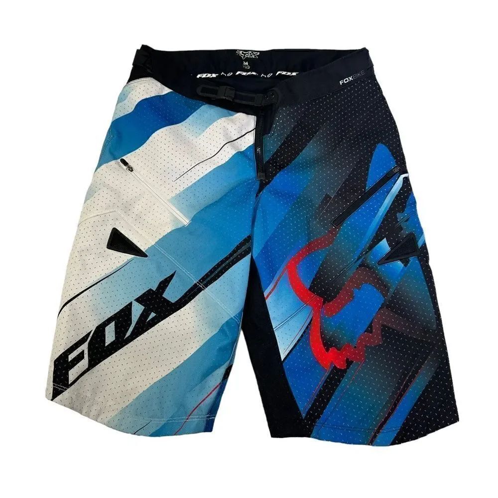 Menโs Fox bikeโmotorโcrossโshortsโsizeโ34โblue/black
